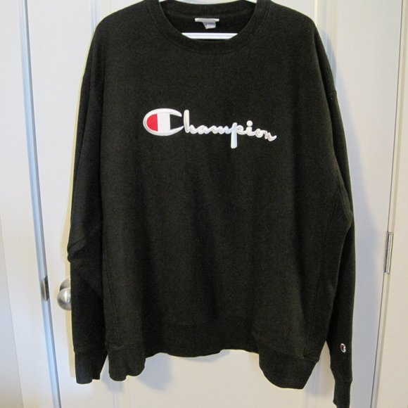 Men’s Champion Sweatshirt – Black – Size 2XL – pre-owned - Picture 3 of 6